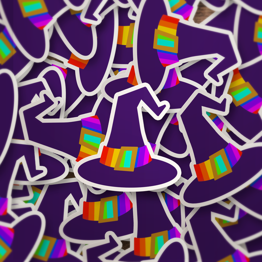 Rainbow Witch Hat | Sticker